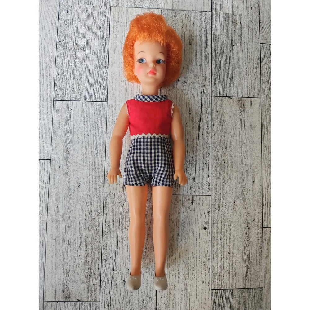 VINTAGE IDEAL TAMMY PEPPER CARROT ORANGE HAIR DOLL AND ROMPER